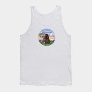 Chocolate Cocker Spaniel in Rainbow Bridge "Forever in my Heart" Tank Top